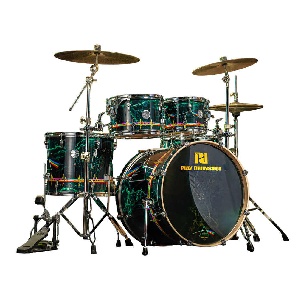 PlayDrumsBoy 5-Piece Drum Set Playboy Series with Brass Cymbals