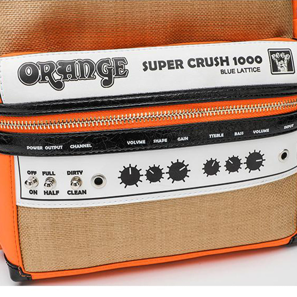 Orange Guitar Amp-Shaped Backpack - Dual Shoulder Strap Design