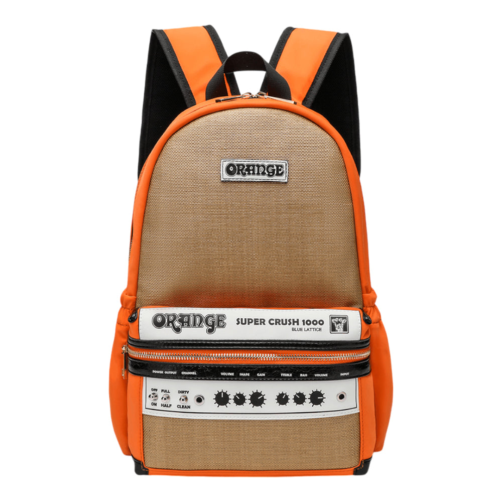 Orange Guitar Amp-Shaped Backpack - Dual Shoulder Strap Design