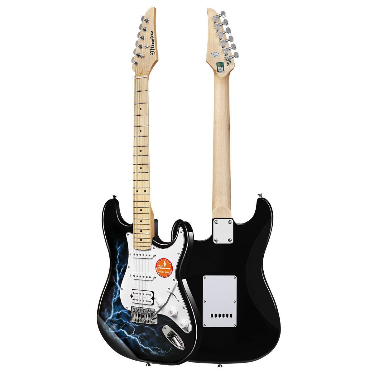  Electric Guitar With Maplewood Fingerboard-MS100 Blue Lightning