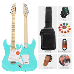 Electric Guitar with Maplewood Fingerboard-MS100 Aqua