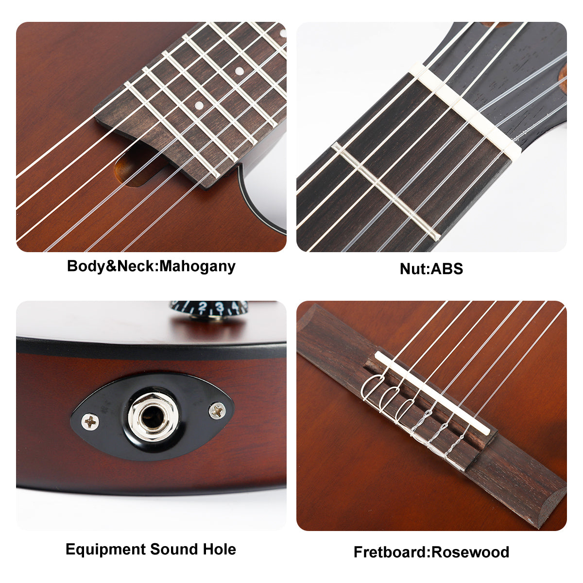 Bullfighter Silent Electronic Classical Guitar DK-7