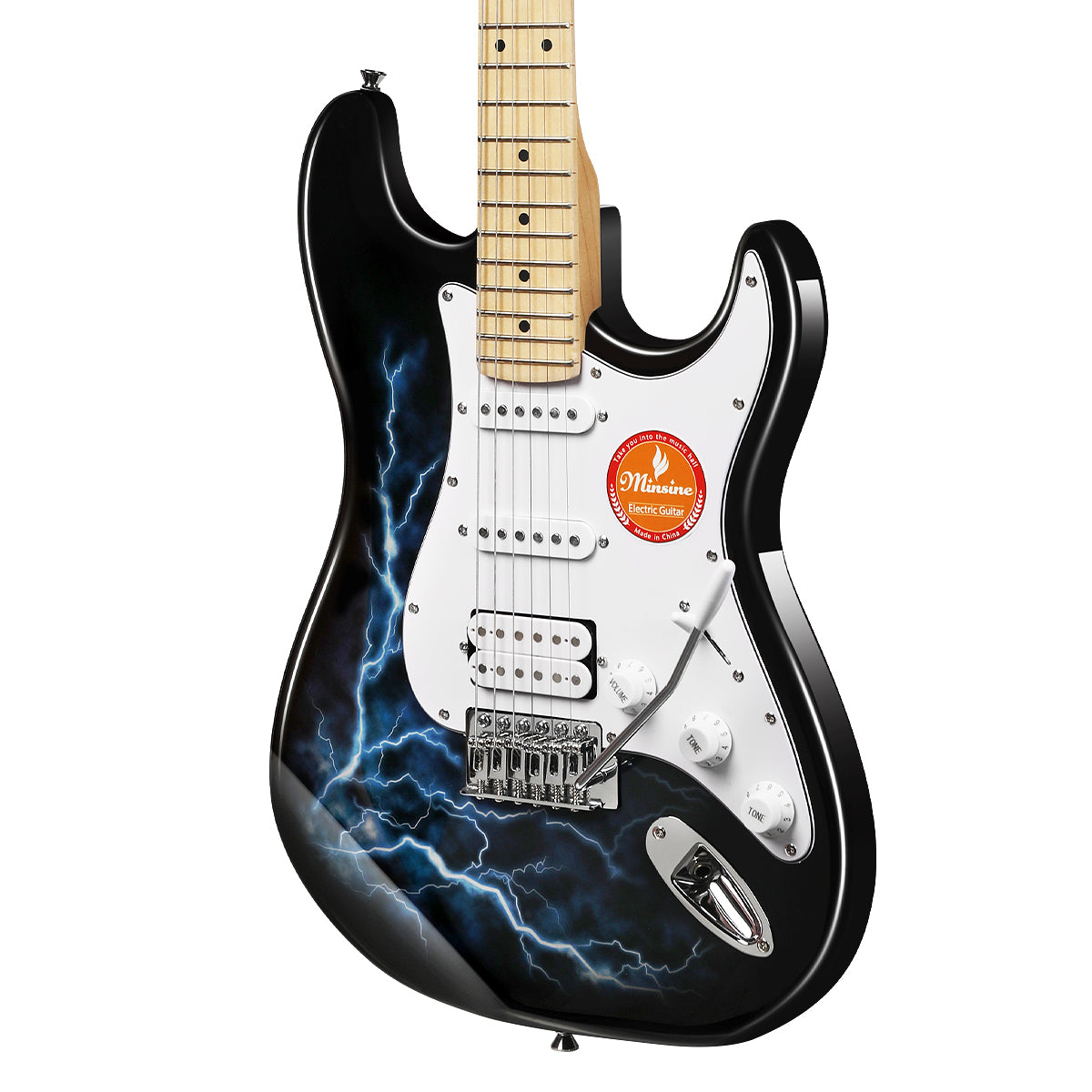  Electric Guitar With Maplewood Fingerboard-MS100 Blue Lightning