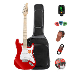 MinSine Electric Guitar with Maplewood Fingerboard-MS100 red