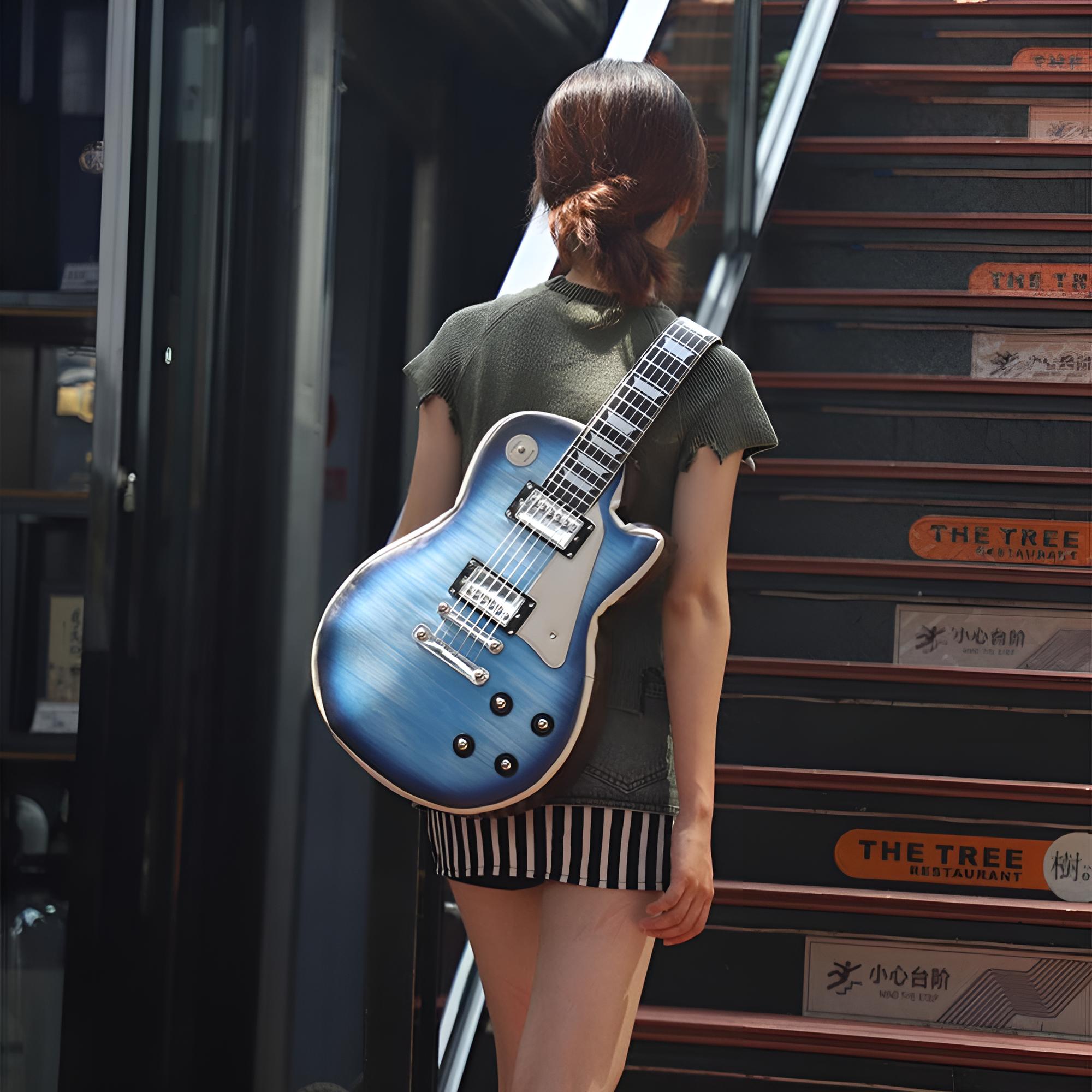 Guitar-Shaped Shoulder Bag